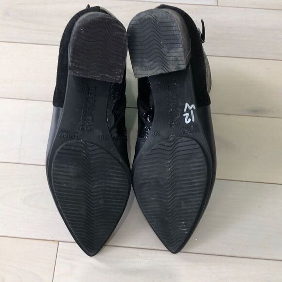 Hispanitas Women's Leather Suede Zipper Embellishments Ankle Boots Black Size 36 - Picture 4 of 5